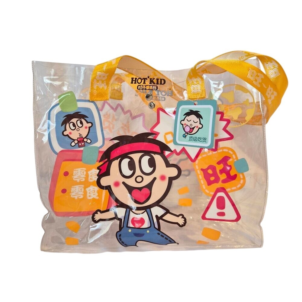 Hot Kid Want Want Clear PVC Tote Bag Graphic Transparent Shoulder Bag New